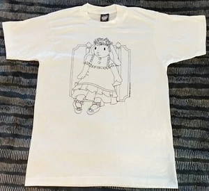 Paintables VINTAGE T-shirt Patty Reiss 1991 donna L punto singolo coniglietto peluche - Foto 1 di 8