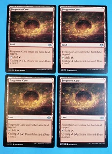 4x Forgotten Cave Modern Horizons 2019 Mtg Magic Mountain Land Mana Card 239 - Picture 1 of 4