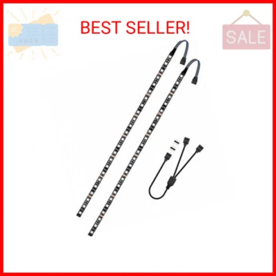 Vrabocry LED RGB PC Light Strip 2PCs 19.7in RGB LED Strip for PC , Computer Case