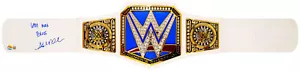 ALEXA BLISS AUTOGRAPHED BLUE & GOLD WWE BELT LITTLE MISS BLISS BECKETT 208692 - Picture 1 of 6