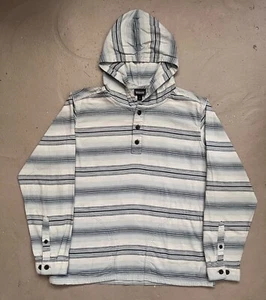 Patagonia Fjord Flannel Hoodie Shirt Stripe Southwestern Blanket Style L - Picture 1 of 13