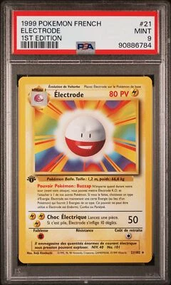 PSA 9 1st Edition Electrode 21/102 (Base Set) Rare FRENCH Pokemon Card - Image 1 of 2