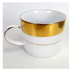 Muirfield Magnificence Becher Tasse 9136 Gold Weiß Kaffee 3 x 2,5" Vintage Retired - Bild 1 von 8