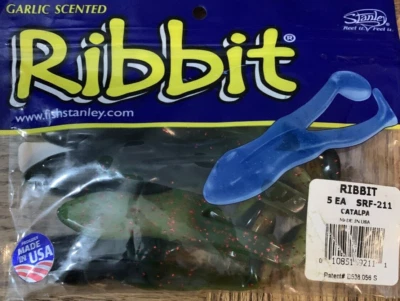 Stanley Ribbit FishBait #SRF-211 Ribbit Catalpa-1 paquete de 5ea-Nuevo-ENVÍO 24 HORAS Foto 1 de 4