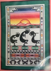 Pitter Patterns J M Kit punto croce chiglia KOKOPELLI BORDER SAMPLER - Foto 1 di 3
