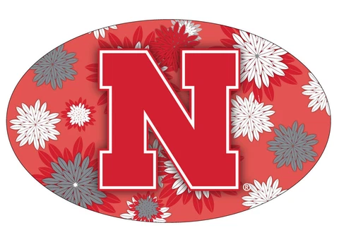 NEBRASKA FLORAL DESIGN MAGNET- NEBRASKA CORNHUSKERS CAR MAGNET-NEW FOR 2016! Cover
