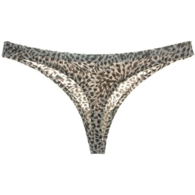Women Seamless Panties Brief Thong G-string Leopard Print Ice Silk Low Waist SPW - Bild 1 von 4