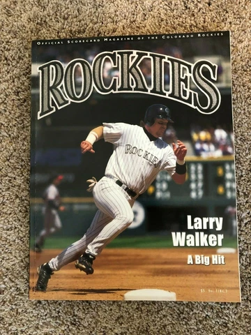 1999 Larry Walker #33 Colorado Rockies Official Magazine with Poster Cover