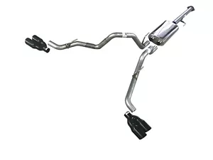 2015 - 2018 Ford F-150 Mach 44 Cat Back Dual 132 "Distancia entre ejes Más silenciosa Puntas negras - Imagen 1 de 1