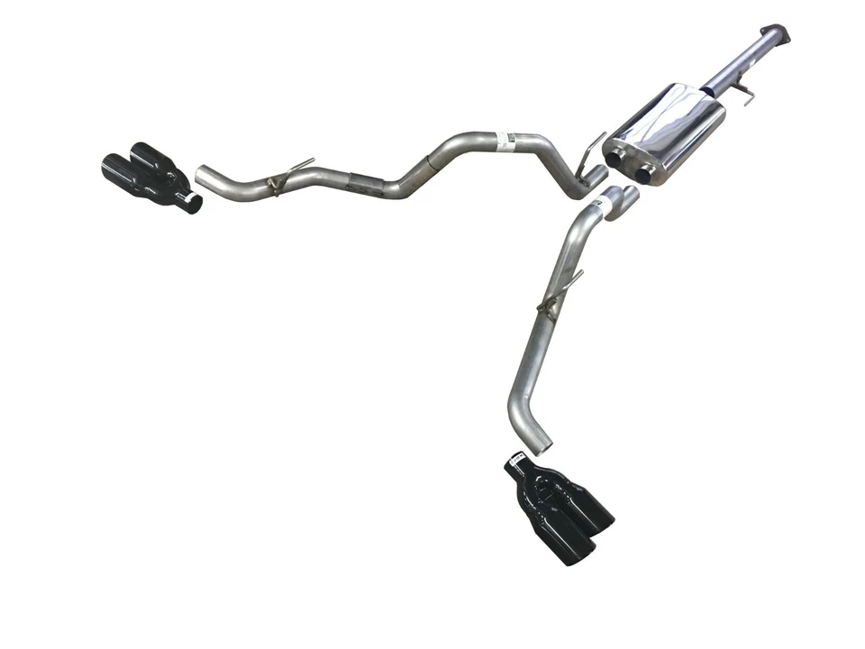 Ford F-150 Mach 44 Cat Back 2015-2018 doble distancia entre ejes de 132" puntas negras más silenciosas Foto 1 de 1