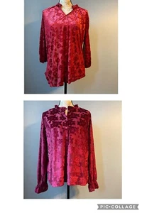Nuevas con etiquetas Damas Mangas Largas Rojo/Marrón Florales Marc New York G6.4-5 - Imagen 1 de 18