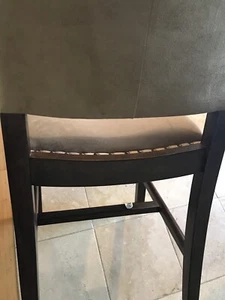 Pottery Barn Nailhead Manchester Dining Chair Everyday Suede Light Wheat GUC - Picture 1 of 6