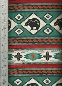 Elizabeth's Studio ~ Southwest Stripes Bear 2 ~ 100% Cotton Sew Quilt Fabric BTY - Picture 1 of 1