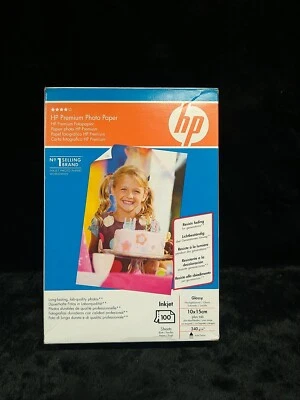 Papel fotográfico HP Premium 10x15 cm + pestaña ~ 40 hojas de inyección de tinta brillante 240 gsm 4 estrellas Foto 1 de 2