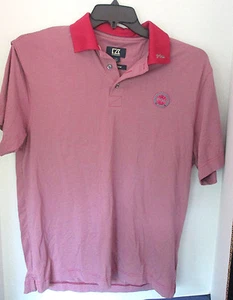 CUTTER & BUCK ~ dunkelrosa gestreiftes PGA GOLF POLOSHIRT ~ SS ~ CB DRYTEC ~ Herren Small - Bild 1 von 3