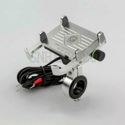 Aluminum With USB Charger Phone Holder For Yamaha Road Star Warrior Silverado S - Image 1 of 4