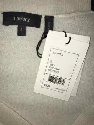 $395 новый с Ярлыками теория соли кашемир кардиган с открытыми плечами слоновой кости свитер sz S; M  - Изображение 1 из 4