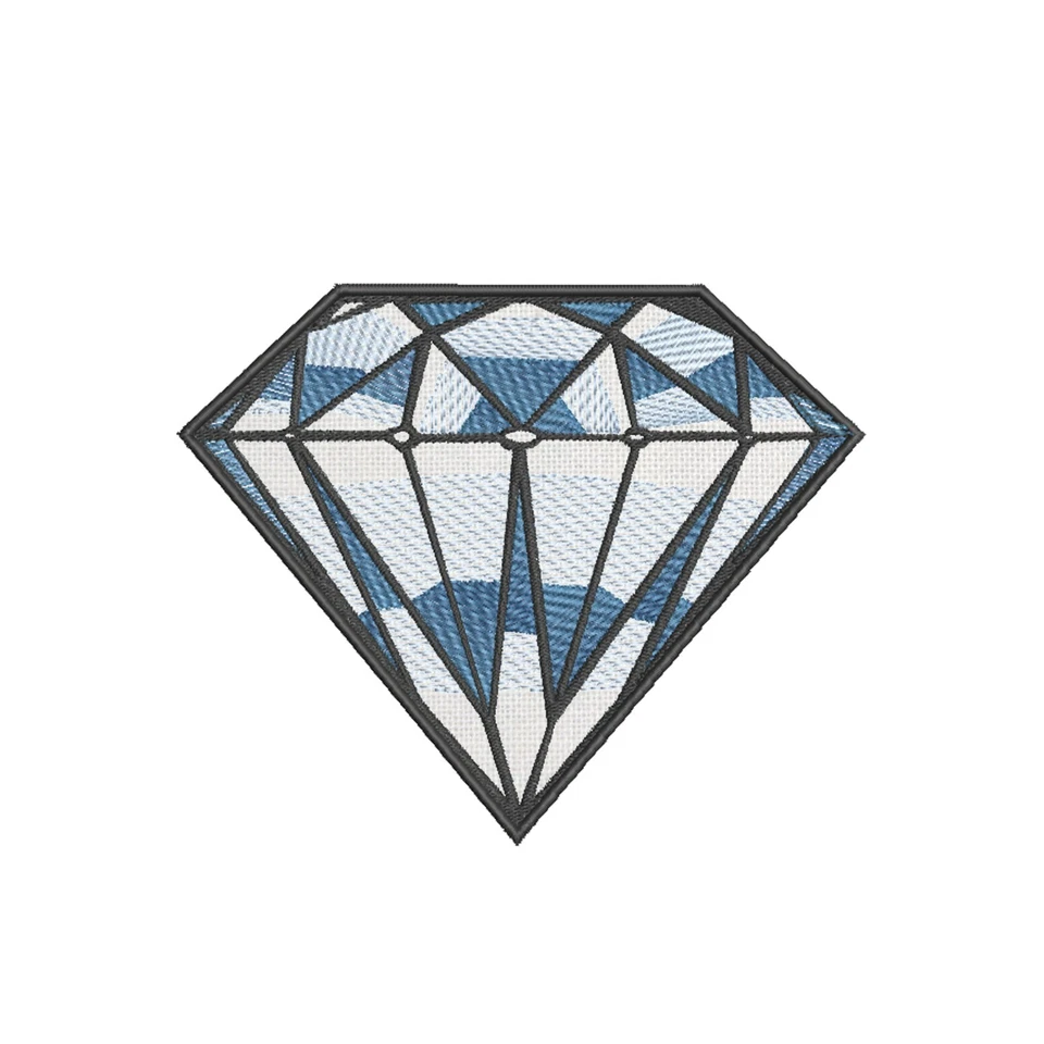 Earth Diamond Gems Jewels Crystals Embroidered Iron-On Patch Cosplay Uniform DIY - Image 1 of 4