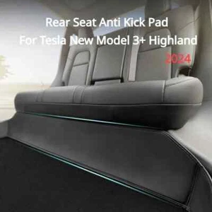 Rear Seat Leather Kick Mat for Tesla Model 3+ Highland Model 3 Y 2024 - Picture 1 of 20
