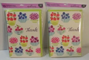 Hallmark Karten Dankeskarten - 2 Stück - je 10 Karten Paket - Obstschale - Bild 1 von 3