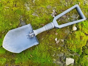 US Military GERBER 2000 E-TOOL Entrenching Folding Shovel w/ SERRATED EDGE VGC - Picture 1 of 17