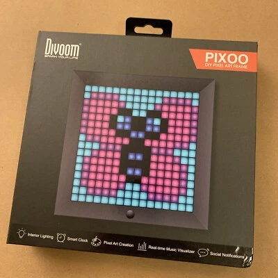 Divoom Pixoo-16 Pixel Art LED Sign - 16x16, App Control, Clock, Gaming Room - Image 1 of 4