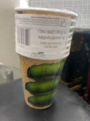 Dino Blast Prehistoric Dinosaur Jurassic Birthday Party 9 oz. Paper Cups 8ct.  - Image 1 of 2