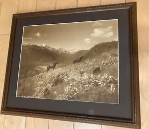 Albert Schlechten / Spanish Peaks Montana foto originale circa 1905, incorniciata - Foto 1 di 10