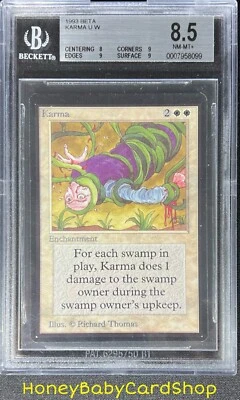 MTG Limited Edition Beta 1993 Karma BGS 8.5 NM/MT+ Old School 93/94 - Image 1 of 4