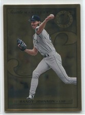 Randy Johnson 1996 Leaf Preferred Steel Stats Gold SAMPLE promo card rare