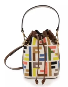 NEW FENDI MULTICOLOR MON TRESOR BUCKET BAG PURSE NWT AUTHENTIC! - Picture 1 of 17