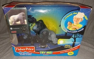 Vtg 2000 Smithsonian Wild Adventures Gorilla & Baby Talking Fact Card Read Disc - Picture 1 of 8