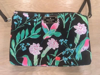 Kate Spade Hummingbird 斜挎包黑色 Wilson Road 可转换圣诞节  — 第 1/4 张图片