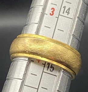 Fede nuziale vintage C&D Crescent Dieges piena d'oro 10k misura 3,75 mignolo midi - Foto 1 di 8