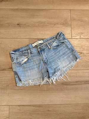 Abercrombie & Fitch Y2K Denim Cutoff Shorts Low Rise Size 8 EUC - Image 1 of 3