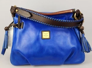 Dooney Bourke Hobo Schultertasche Royalblau Florentiner Toledo Leder LESEN  - Bild 1 von 24