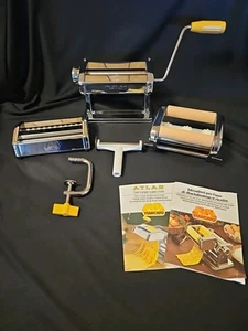 Marcato Atlas150 Manual Pasta Machine for Lasagna Fettuccine Ravioli Attatchment - Picture 1 of 12