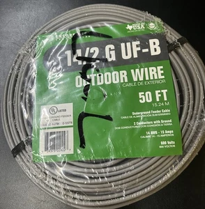 14/2 G UF-B Scott ELE CO. Underground Feeder 50 ft NEW - Picture 1 of 2