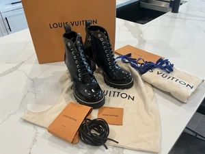 LOUIS VUITTON Star Trail Line Ankle Combat Gorgeous Boots Size 37.5 - Picture 1 of 15