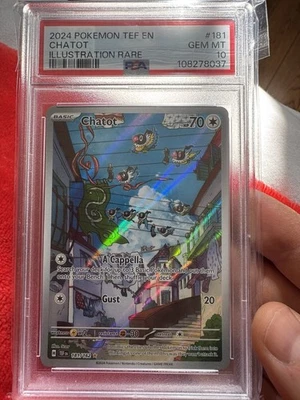 2024 Pokemon Temporal Forces Chatot #181 Illustration Rare PSA 10 Gem Mint - Image 1 of 4