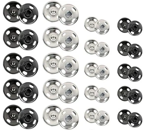 120 Sets Sew-On Snap Button Metal Snap Fastener Press Button for Sewing Clothing - Picture 1 of 7