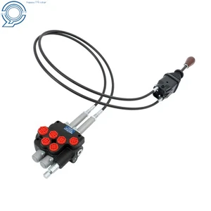 High Flow Remote Valve 2 Spool 80LPM + Reinforced Braided Cables - Picture 1 of 24