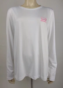 Vineyard Vines Performance Blanco Rosa Logo Manga Larga Camisa Deportiva Mujer XL - Imagen 1 de 9