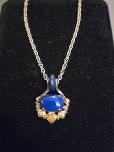 Collar de 20" colgante de lapislázuli de ley de oro de 12k CCO Black Hills - Imagen 1 de 8