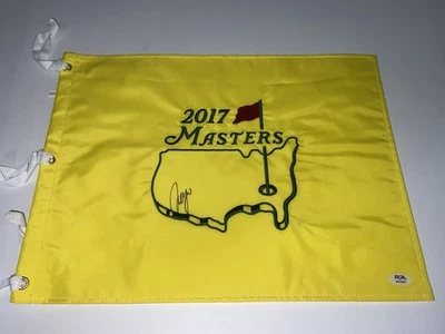 Sergio Garcia autographed 2017 Masters signed PGA Golf Pin Flag - PSA COA! - Image 1 of 4