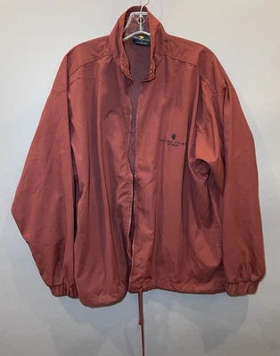 Chaqueta De Colección Caesars Palace Las Vegas Para Hombres Borgoña Cremallera Frontal Cortavientos Casino L Foto 1 de 4