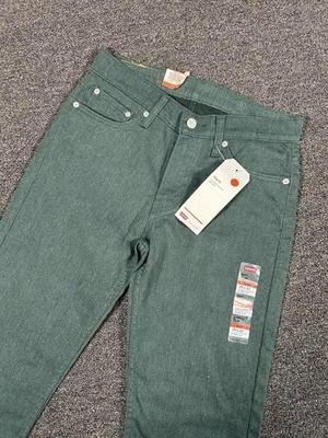 Nuevos Pantalones Levis Para Hombre 29x32 Verde 511 Calce Ajustado Chino Informal Elastizado Cálido Foto 1 de 4