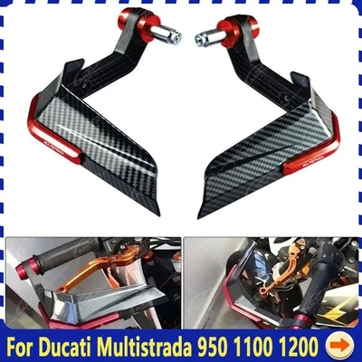 NEW Hand Guard Handguard Shield Windproof For Ducati Multistrada 950 1100 1200 Foto 1 de 4