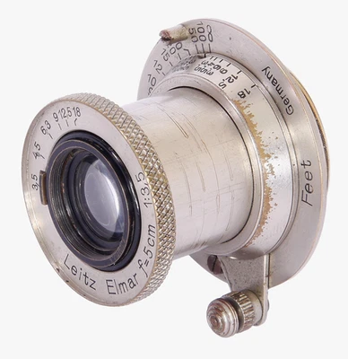 Elmar f=5cm 1:3.5 LEICA LTM Leica L39 NICKEL Lens made by E. LEITZ Wetzlar 1933 - Image 1 of 4