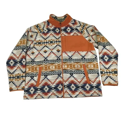 Alpine Design Mens XL Jokull Fleece Jacket Southwest Geometric Full Zip Gorpcore - Image 1 of 4